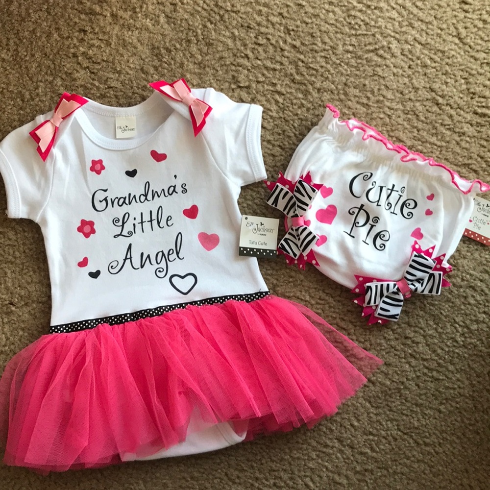 Adorable baby girls tutu onesie & Bloomers set 18